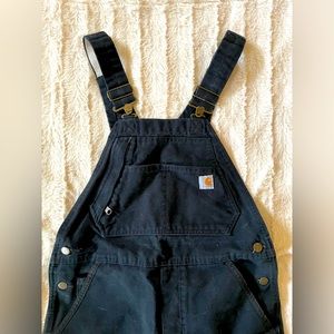 Women’s carhartt black overalls sz xs